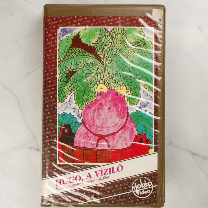 Hugó, a víziló VHS borító A Hugó, a víziló című rajzfilm VHS kazettájának előlapi borítója