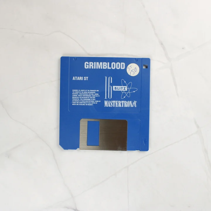 Grimblood kék floppy lemez Atari ST-hez