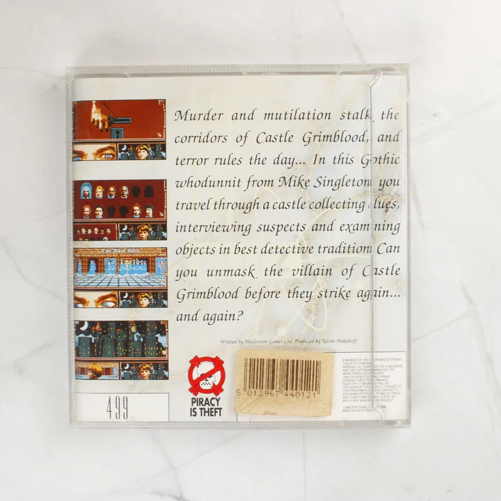 Grimblood Atari ST videójáték tokjának hátlapja