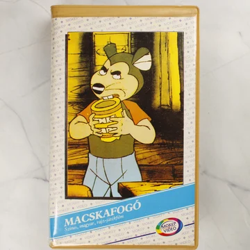 A Macskafogó című rajzfilm Mokép Video által kiadott VHS kazettájának előlapja