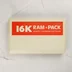 A krémszínű VIC-20 16K RAM-Pack memóriabővítő cartridge önmagában