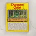 A Dungeon Quest Amiga játék hátlapi borítója leírással és képernyőképpel