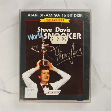 A Steve Davis World Snooker Atari ST játék tokjának előlapja a borítóval