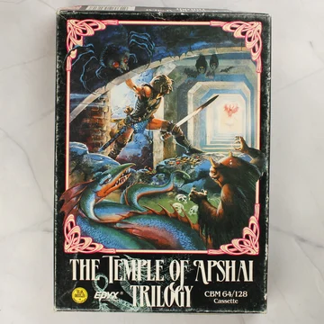 A Temple of Apshai Trilogy Commodore 64 játék dobozának előlapja