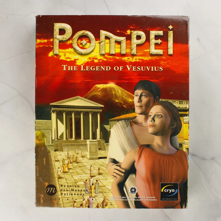 Pompei: The Legend of Vesuvius PC játék nagydoboz elölnézete A Pompei: The Legend of Vesuvius PC-s videójáték nagydobozos kiadásának előlapja
