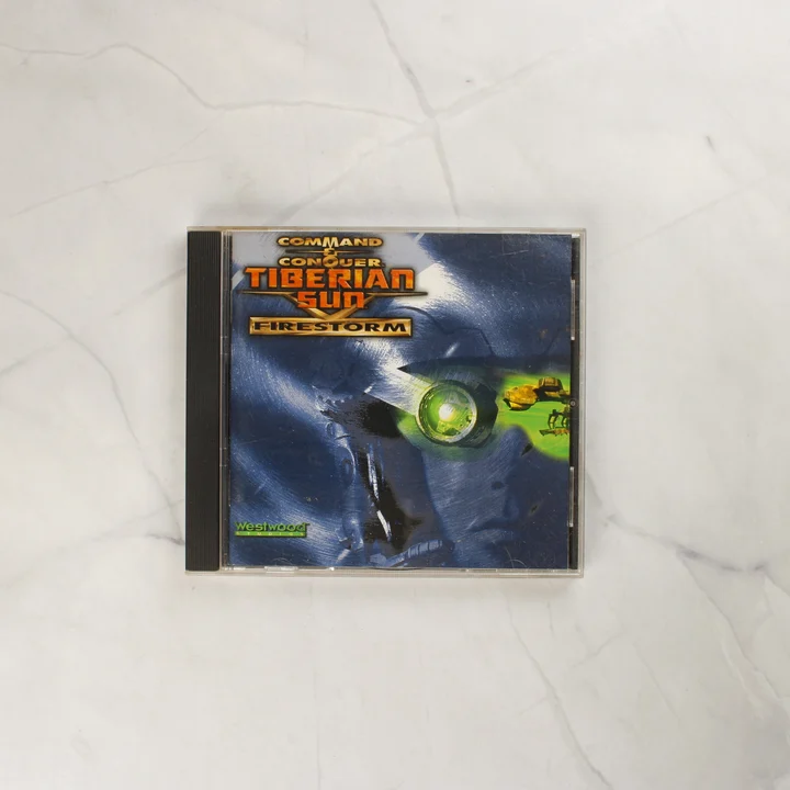Command & Conquer Tiberian Sun Firestorm CD-tok előlap A Command & Conquer Tiberian Sun Firestorm műanyag CD-tokjának előlapja