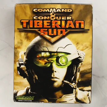 A Command & Conquer: Tiberian Sun PC-s játék nagyméretű kartondobozának előlapja