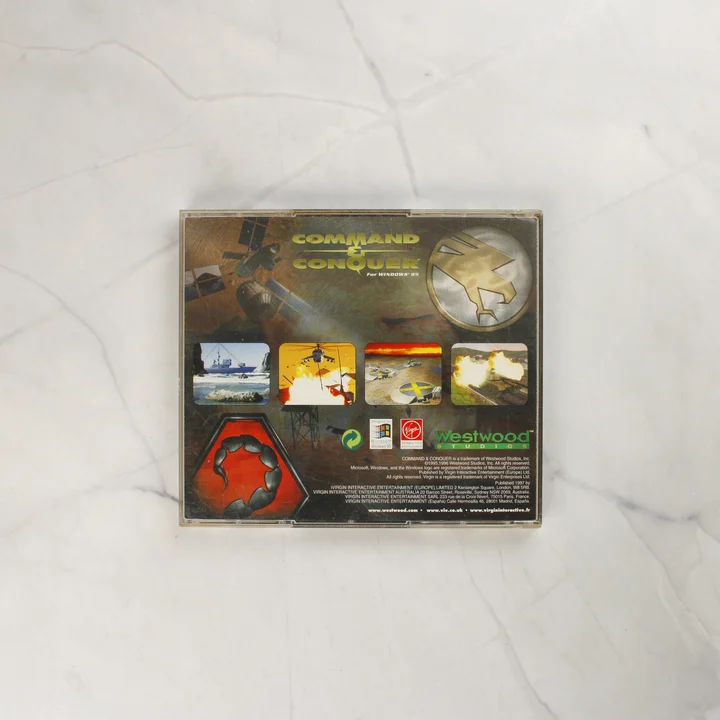 Command & Conquer CD-tok hátlap Command & Conquer Windows 95 CD-tok hátnézetből