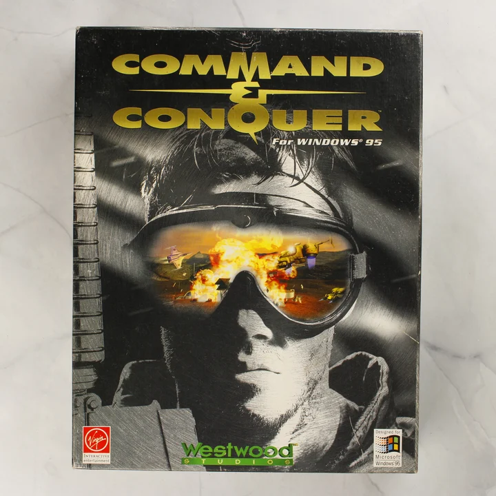 Command & Conquer nagy doboz előlap Command & Conquer Windows 95 nagy kartondobozos kiadás előlapja