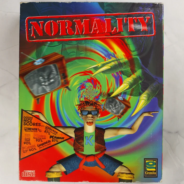 Normality PC játék nagydoboz előlap A Normality PC játék nagydobozos kiadásának előlapja