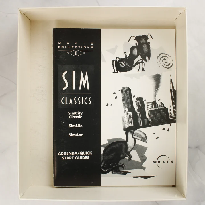 Sim Classics kiegészítő útmutató A Sim Classics Addenda és Quick Start Guides füzet a dobozban
