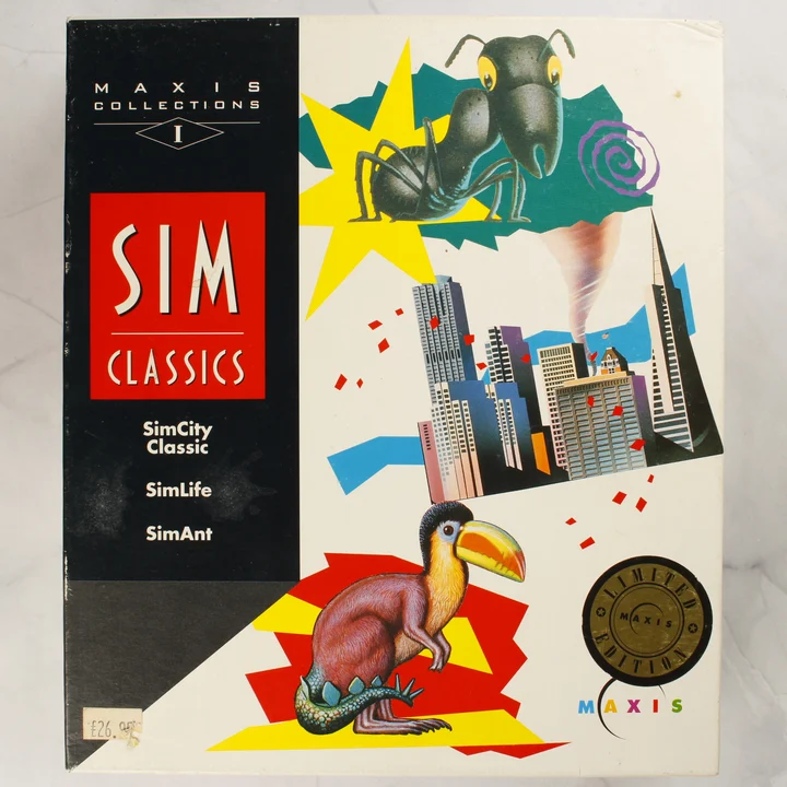 Sim Classics doboz előlap A Maxis Collections I: Sim Classics játékgyűjtemény dobozának előlapja