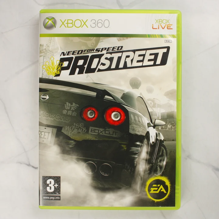 A Need for Speed ProStreet Xbox 360 játék előlapi borítója a zöld tokban