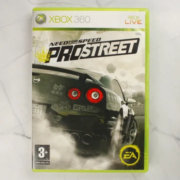 A Need for Speed ProStreet Xbox 360 játék előlapi borítója a zöld tokban