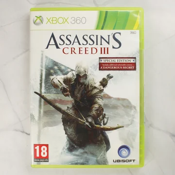 Assassin's Creed III Special Edition Xbox 360 játék tokjának előlapja