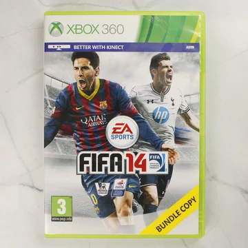 FIFA 14 Xbox 360 játék tokjának előlapja Lionel Messi és Gareth Bale fotójával