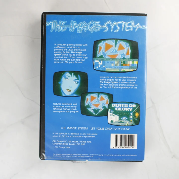 The Image System hátlap The Image System szoftver dobozának hátoldala