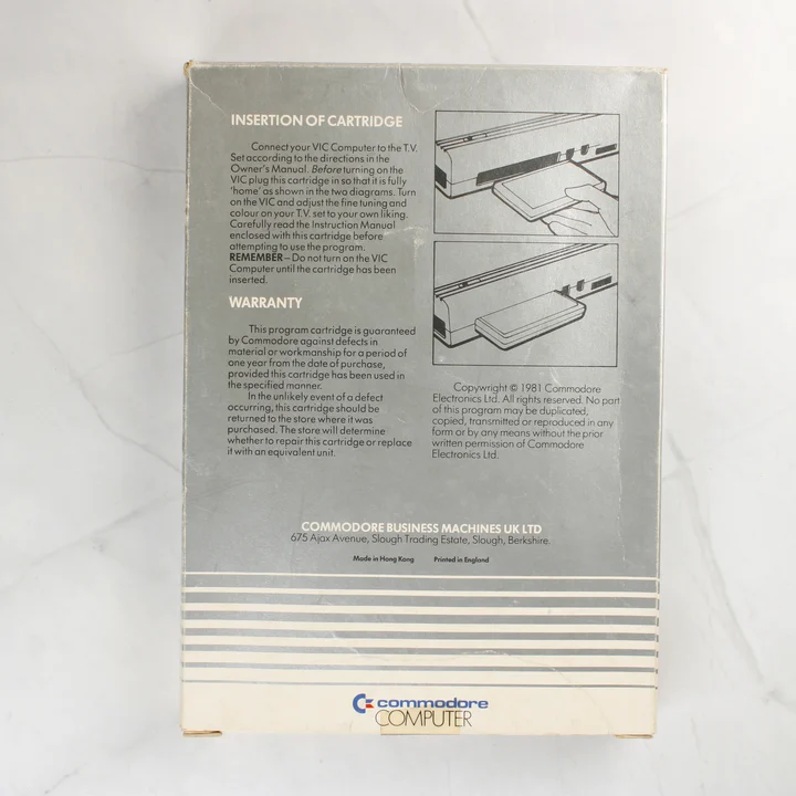 Sargon II Chess doboz hátoldala