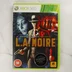 Az L.A. Noire Xbox 360 játék tokjának előlapja a főszereplővel és a logóval