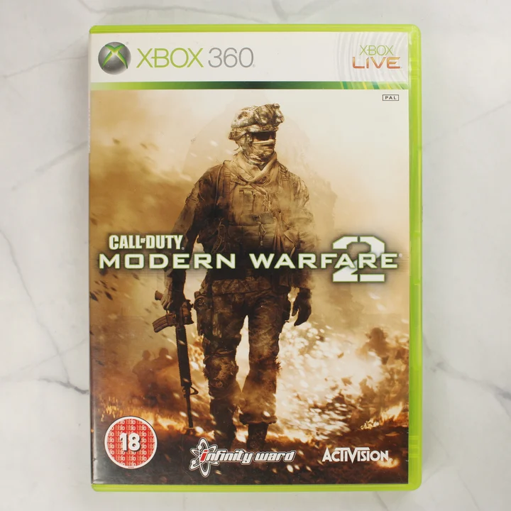Call of Duty: Modern Warfare 2 Xbox 360 előlap Call of Duty: Modern Warfare 2 Xbox 360 játék tokjának előlapja
