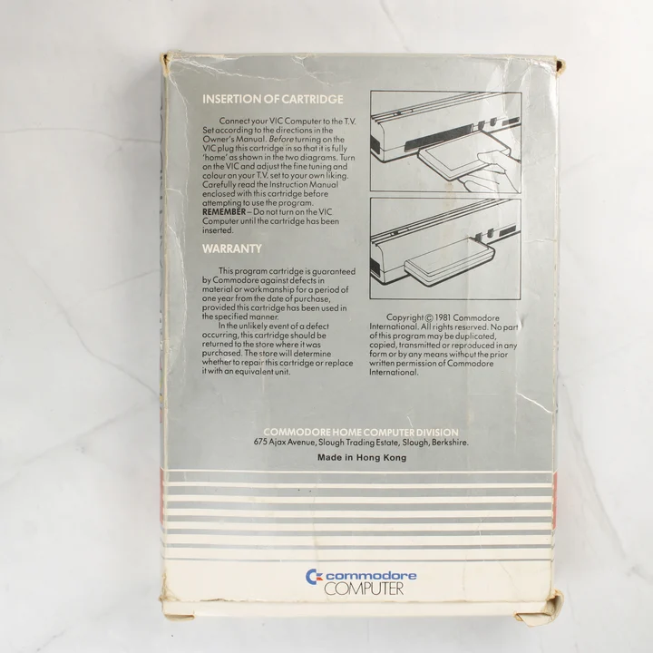 A Voodoo Castle játék dobozának hátoldala használati útmutatóval