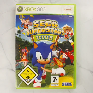 Sega Superstars Tennis Xbox 360 játék előlapja a zöld tokban