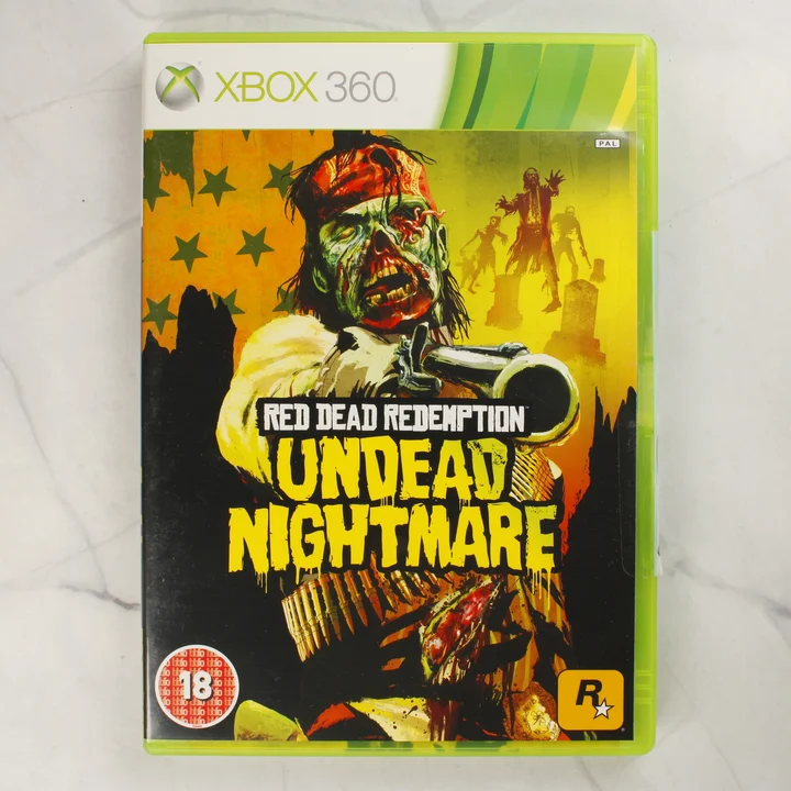 A Red Dead Redemption: Undead Nightmare Xbox 360 játék előlapi borítója a zöld tokban