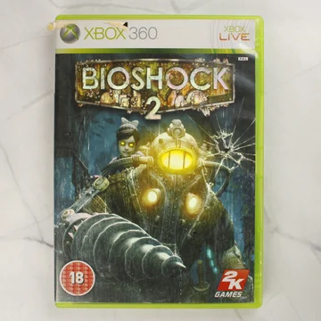 A BioShock 2 Xbox 360 játék elülső borítója a zöld tokban