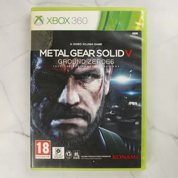 A Metal Gear Solid V: Ground Zeroes Xbox 360 játék előlapi borítója a zöld tokban