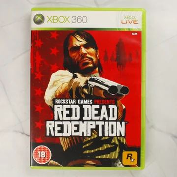 A Red Dead Redemption Xbox 360 játék előlapi borítója a zöld tokban