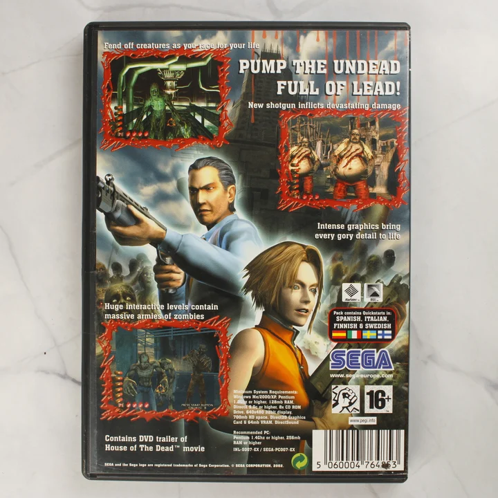 The House of the Dead III PC játék hátlap The House of the Dead III PC videójáték hátlapja rendszerkövetelményekkel