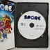 A nyitott tok a Spore DVD-ROM lemezzel és a kísérő füzettel