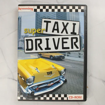A Super Taxi Driver PC-s videójáték tokjának előlapja sárga taxival