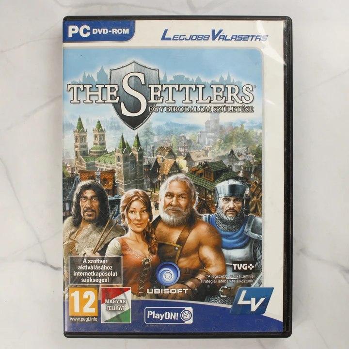 The Settlers: Egy birodalom születése PC tok előlap The Settlers: Egy birodalom születése PC videójáték tokjának előlapja