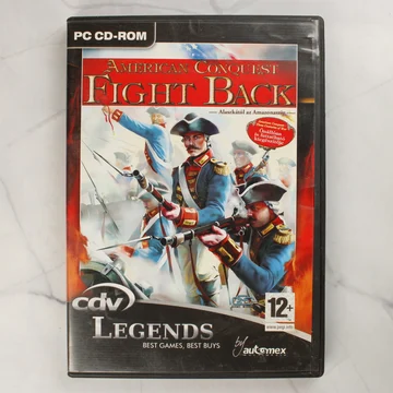 Az American Conquest: Fight Back PC-s videójáték tokjának előlapja katonákkal és CDV Legends logóval