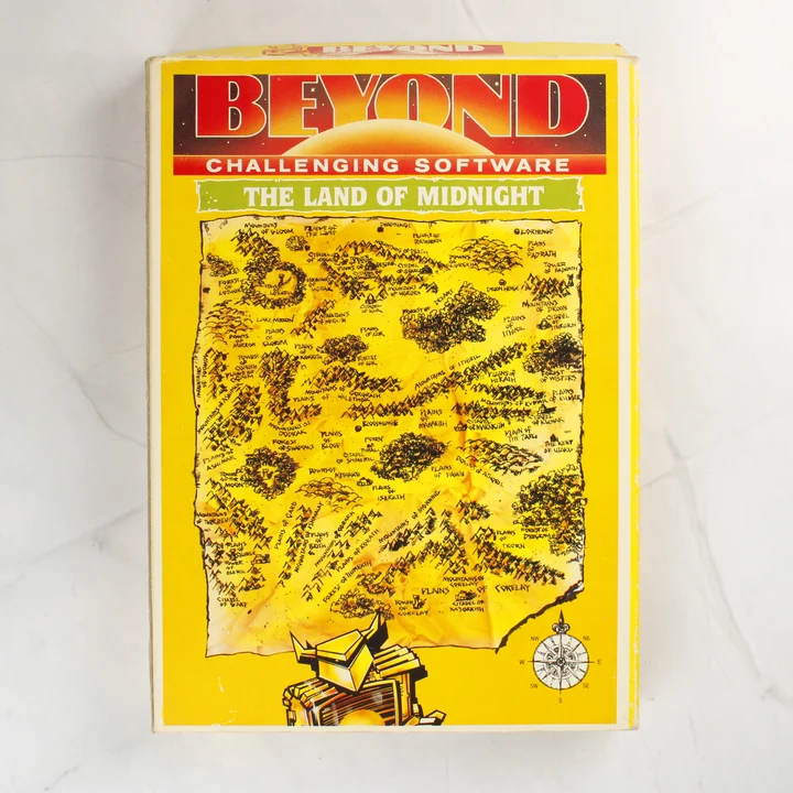 The Lords of Midnight ZX Spectrum játék dobozának eleje térképpel