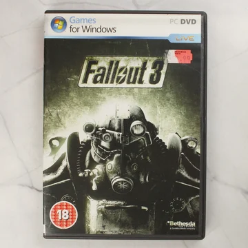 A Fallout 3 PC-s játék borítójának előlapja a tokban