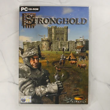 A Stronghold PC-s videójáték előlapi borítója a műanyag tokban