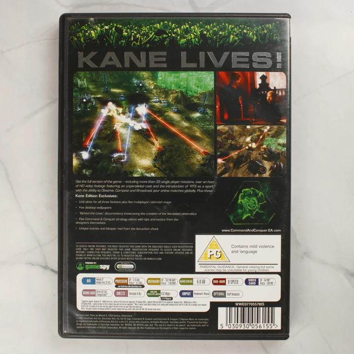 Command & Conquer 3 Tiberium Wars Kane Edition hátlap A Command & Conquer 3 Tiberium Wars Kane Edition PC játék hátlapja a rendszerkövetelményekkel