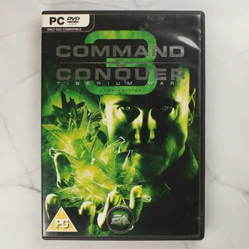 A Command & Conquer 3 Tiberium Wars Kane Edition PC játék előlapja zöld tónusú grafikával