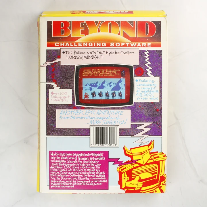 Doomdark's Revenge doboz hátlap Doomdark's Revenge videójáték dobozának hátoldala