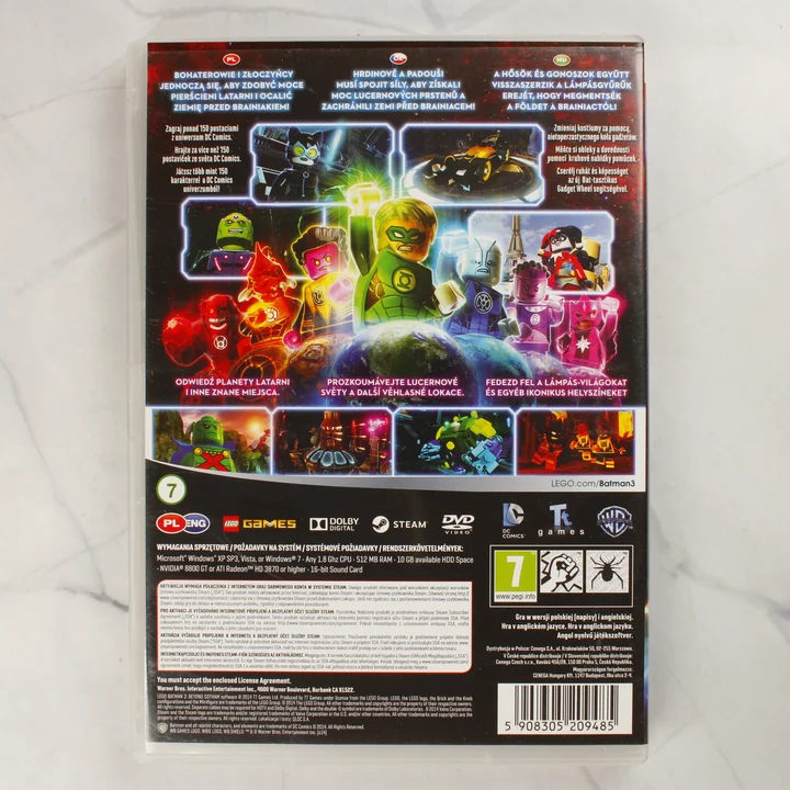 LEGO Batman 3 Beyond Gotham PC játék hátlap LEGO Batman 3 Beyond Gotham PC játék hátlapja magyar felirattal