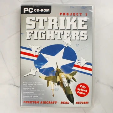A Strike Fighters: Project 1 PC-s videójáték tokjának előlapja vadászgéppel