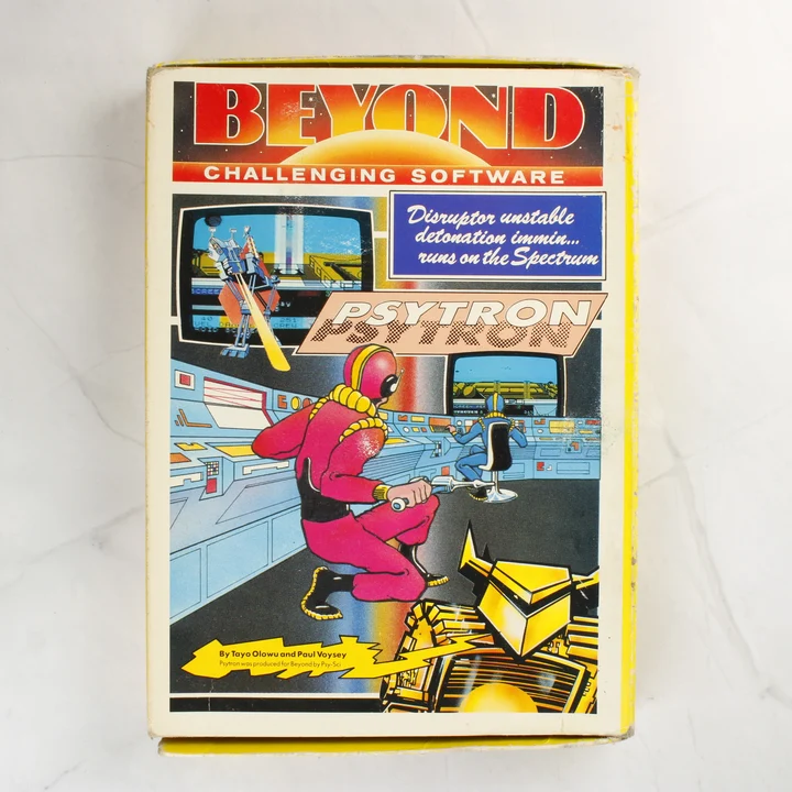 Psytron doboz elölnézet A Psytron videójáték dobozának előlapja színes grafikával