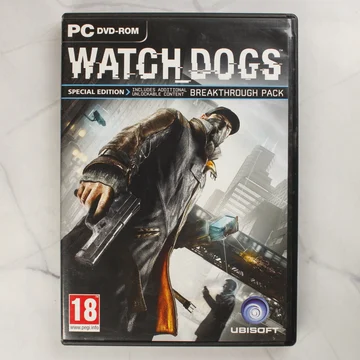 A Watch Dogs Special Edition PC videójáték tokjának előlapja