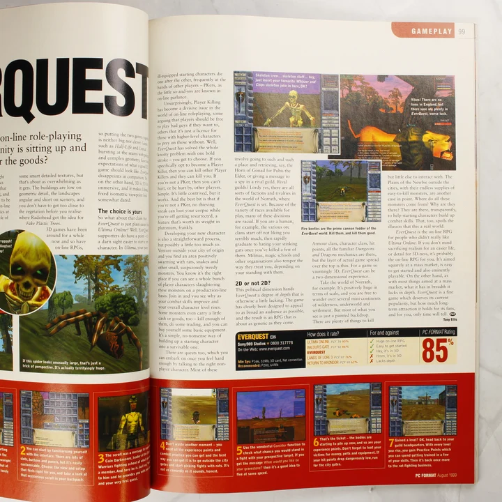 PC Format magazin EverQuest cikk EverQuest játékteszt és értékelés a PC Format magazinban