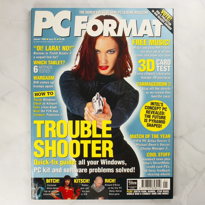 PC Format magazin 1999 január borító A PC Format magazin 1999. januári számának színes borítója