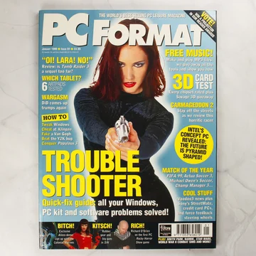 A PC Format magazin 1999. januári számának színes borítója