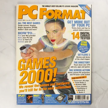 A PC Format magazin 1999. februári számának színes címlapja