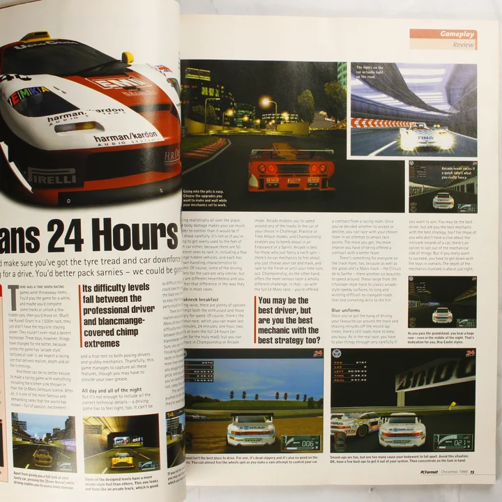 PC Format magazin Le Mans 24 Hours teszt A PC Format magazin Le Mans 24 Hours játékot bemutató belső oldalpárja